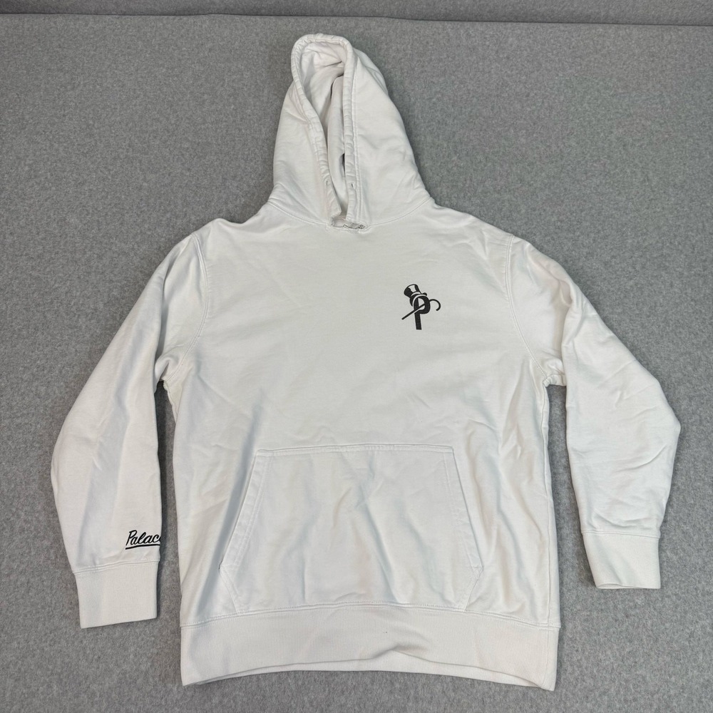 Palace Skateboarding Pound Hoodie Men's Medium White Pullover Sweater Jacket